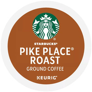 Starbucks Pike Place Roast, Medium Roast, Keurig K-Cup Coffee Pods, Box of 72 K-cups