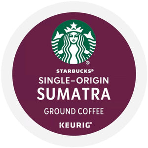 Starbucks Sumatra, Dark Roast, Keurig K-Cup Coffee Pods, Box of 24 K-cups