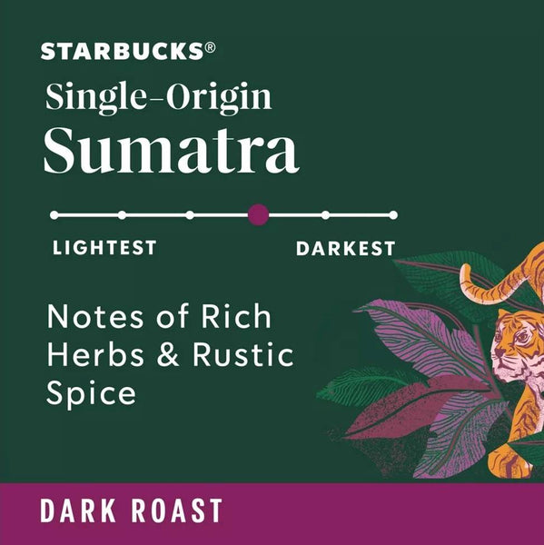 Load image into Gallery viewer, Starbucks Sumatra, Dark Roast, Keurig K-Cup Coffee Pods, Box of 24 K-cups