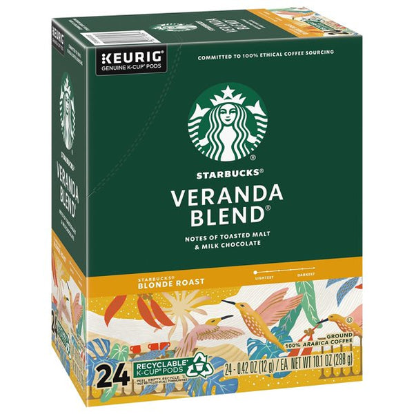 Load image into Gallery viewer, Starbucks Veranda Blend, Blonde Roast, Keurig K-Cup Coffee Pods, Box of 24 K-cups