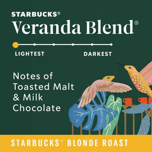 Starbucks Veranda Blend, Blonde Roast, Keurig K-Cup Coffee Pods