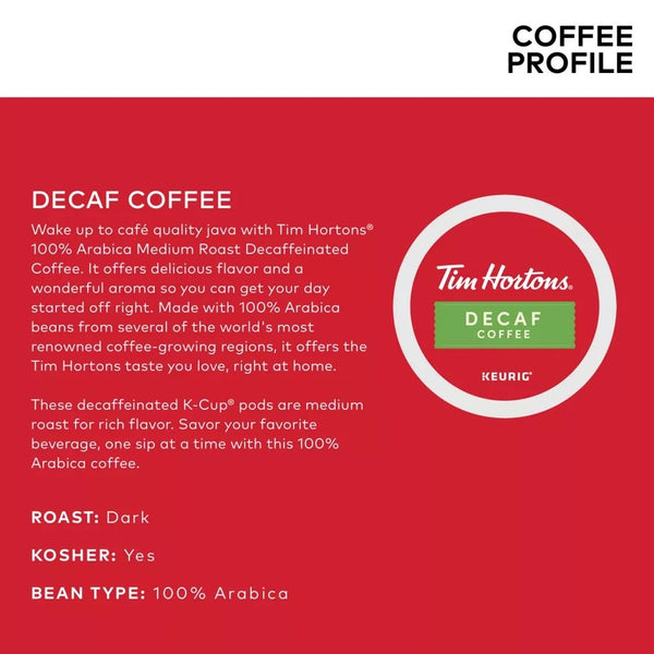 Load image into Gallery viewer, Tim Hortons Decaf, Medium Roast, Keurig K-cup Coffee Pods, Box of 32 K-cups