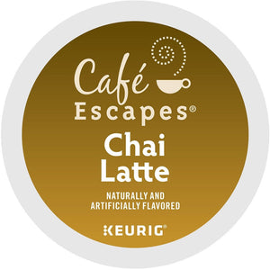 Cafe Escapes Chai Latte Tea, Keurig K-Cup Pods, Box of 10 K-Cups