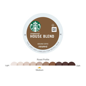 Starbucks House Blend, Medium Roast, Keurig K-Cup Coffee Pods