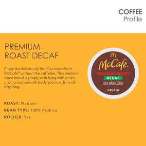 McCafe Premium Roast Decaf, Keurig K-Cup Coffee Pods, Box of 24 K-cups
