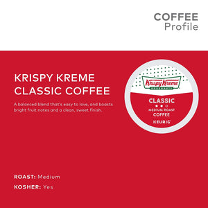 Krispy Kreme Classic, Medium Roast, Keurig K-Cup Coffee Pods, Box of 24 K-cups