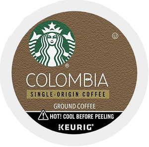 Starbucks Colombia, Medium Roast, Keurig K-Cup Coffee Pods