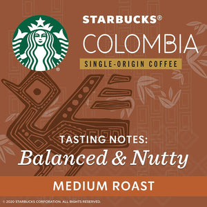 Starbucks Colombia, Medium Roast, Keurig K-Cup Coffee Pods