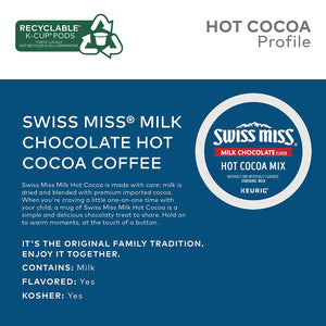 Swiss Miss Milk Chocolate Hot Cocoa, Keurig K-Cup Pods, Box of 44 K-cups
