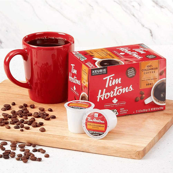 Load image into Gallery viewer, Tim Hortons Colombian, Medium Dark Roast, Keurig K-cup Coffee Pods, Box of 24 K-cups