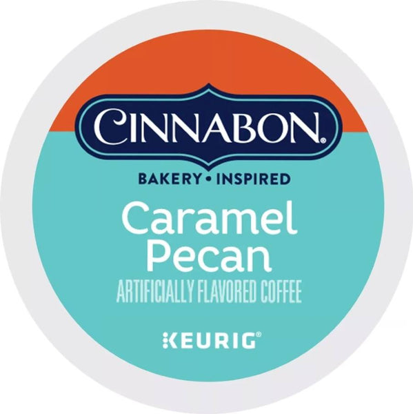 Load image into Gallery viewer, Cinnabon Caramel Pecan Coffee, Light Roast, Keurig K-Cup Coffee Pods, Box of 24 K-cups