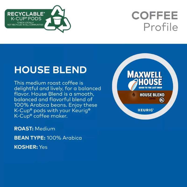 Load image into Gallery viewer, Maxwell House House Blend, Medium Roast, Keurig K-cup Coffee Pods