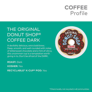 The Original Donut Shop, Dark Roast, Keurig K-Cup Coffee Pods, Box of 12 K-cups