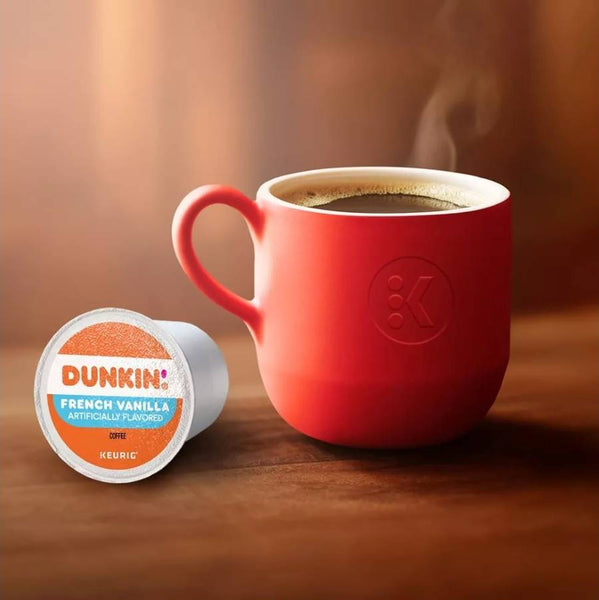 Load image into Gallery viewer, Dunkin' French Vanilla, Medium Roast, Keurig K-Cup Coffee Pods, Box of 22 K-cups