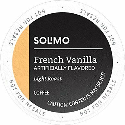 Load image into Gallery viewer, Amazon Solimo French Vanilla, Light Roast, Keurig K-Cup Coffee Pods, box of 100 k-cups