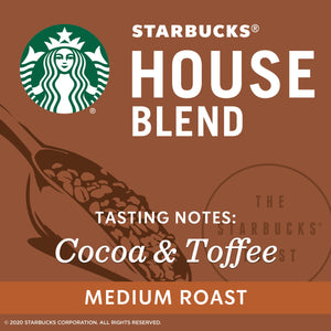 Starbucks House Blend, Medium Roast, Keurig K-Cup Coffee Pods
