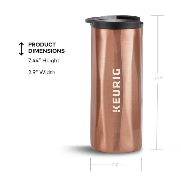 Load image into Gallery viewer, Keurig Coffee Travel Mug, Copper, 14 oz
