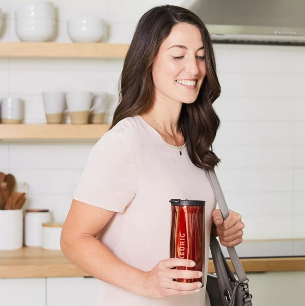 Load image into Gallery viewer, Keurig Coffee Travel Mug, Red, 14 oz