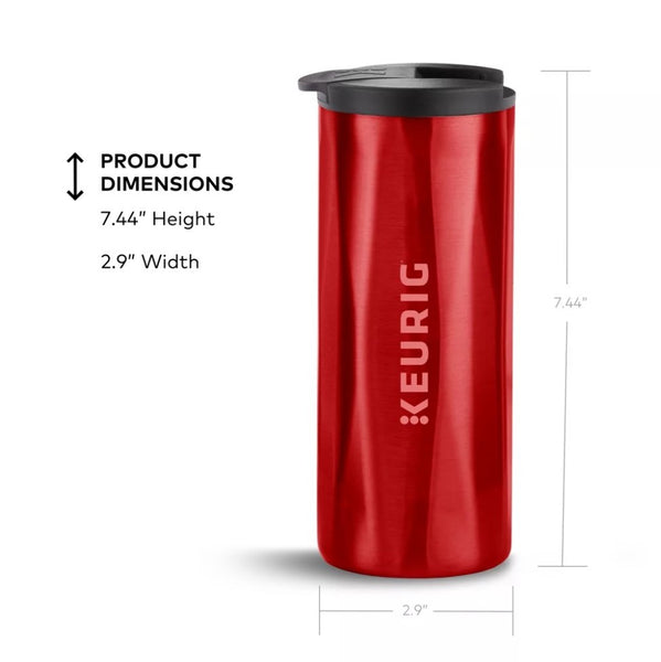 Load image into Gallery viewer, Keurig Coffee Travel Mug, Red, 14 oz