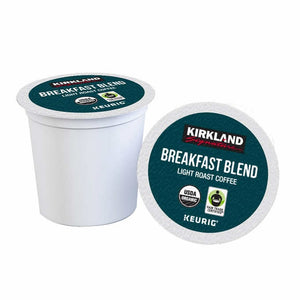 Kirkland Organic Breakfast Blend, Light Roast, Keurig K-Cup Coffee Pods, Box of 120 K-cups