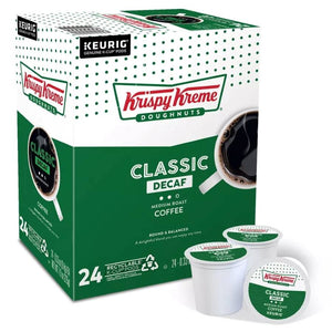 Krispy Kreme Classic Decaf, Medium Roast, Keurig K-Cup Coffee Pods, Box of 24 K-cups