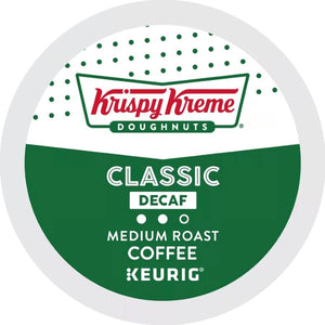 Krispy Kreme Classic Decaf, Medium Roast, Keurig K-Cup Coffee Pods, Box of 12 K-cups