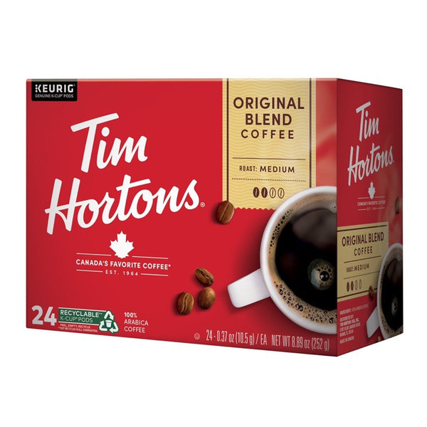 Load image into Gallery viewer, Tim Hortons Original Blend, Medium Roast, Keurig K-cup Coffee Pods, Box of 24 K-cups