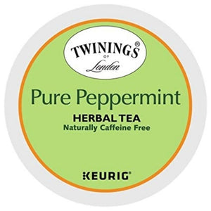 Twinings of London Pure Peppermint Tea, Keurig K-Cup Pods, Box of 24 K-cups