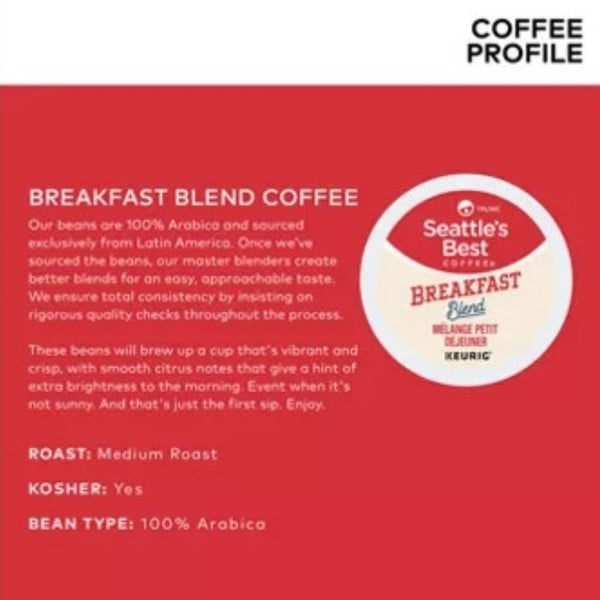 Load image into Gallery viewer, Seattle's Best Coffee Breakfast Blend, Medium Roast, Keurig K-Cup Coffee Pods