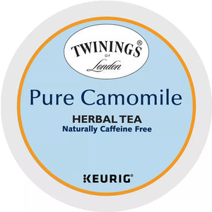 Twinings of London Pure Camomile Tea, Keurig K-Cup Pods, Box of 24 K-cups