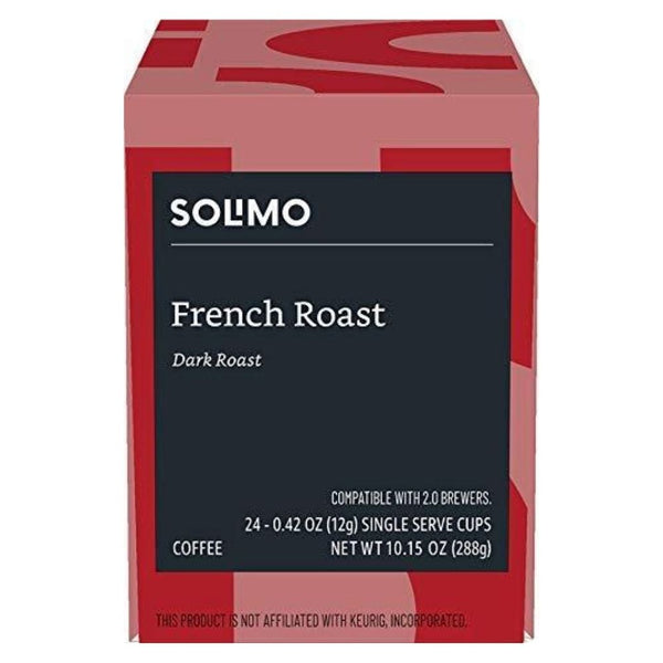 Load image into Gallery viewer, Amazon Solimo French Roast, Dark Roast, Keurig K-Cup Coffee Pods, Box of 24 K-cups