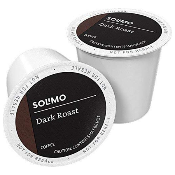 Load image into Gallery viewer, Amazon Solimo Dark/Medium Roast Variety Pack (French Roast, Dark Roast, Colombian), Keurig K-Cup Coffee Pods, Box of 100 K-cups