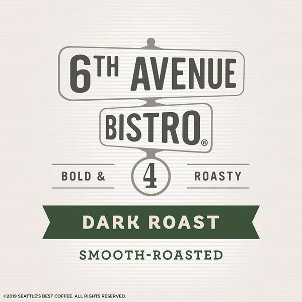 Load image into Gallery viewer, Seattle's Best Coffee 6th Avenue Bistro, Dark Roast, Ground Coffee, 12 oz / 340 g bag