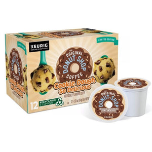 The Original Donut Shop Cookie Dough, Light Roast, Keurig K-Cup Coffee Pods, box of 12 k-cups