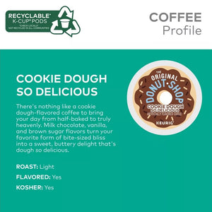 The Original Donut Shop Cookie Dough, Light Roast, Keurig K-Cup Coffee Pods, box of 12 k-cups