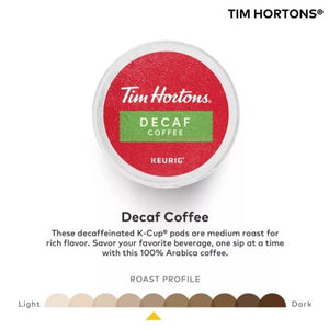 Tim Hortons Decaf, Medium Roast, Keurig K-cup Coffee Pods