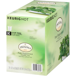 Twinings of London Pure Peppermint Tea, Keurig K-Cup Pods, Box of 24 K-cups