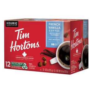 Tim Hortons French Vanilla, Medium Roast, Keurig K-cup Coffee Pods, Box of 12 K-cups