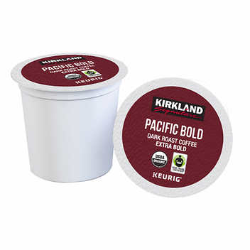 Load image into Gallery viewer, Kirkland Organic Pacific Bold, Dark Roast, Keurig K-Cup Coffee Pods