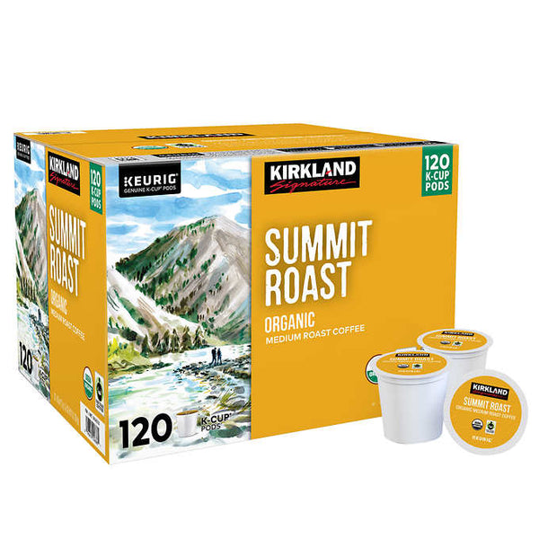 Load image into Gallery viewer, Kirkland Summit Roast, Medium Roast, Keurig K-Cup Coffee Pods, Box of 120 K-cups