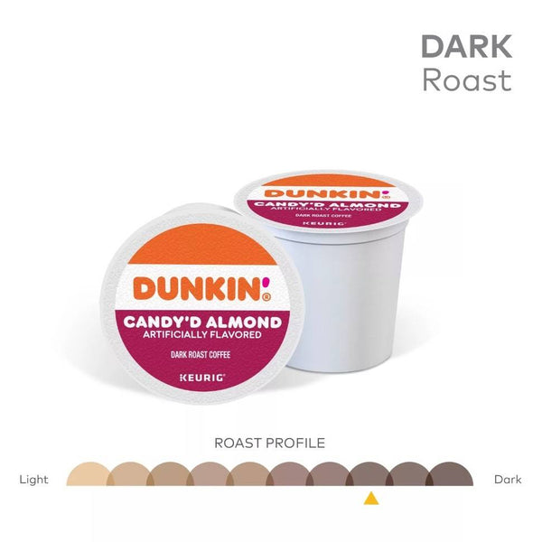 Load image into Gallery viewer, Dunkin&#39; Candy&#39;d Almond, Dark Roast, Keurig K-Cup Coffee Pods, Box of 10 K-cups
