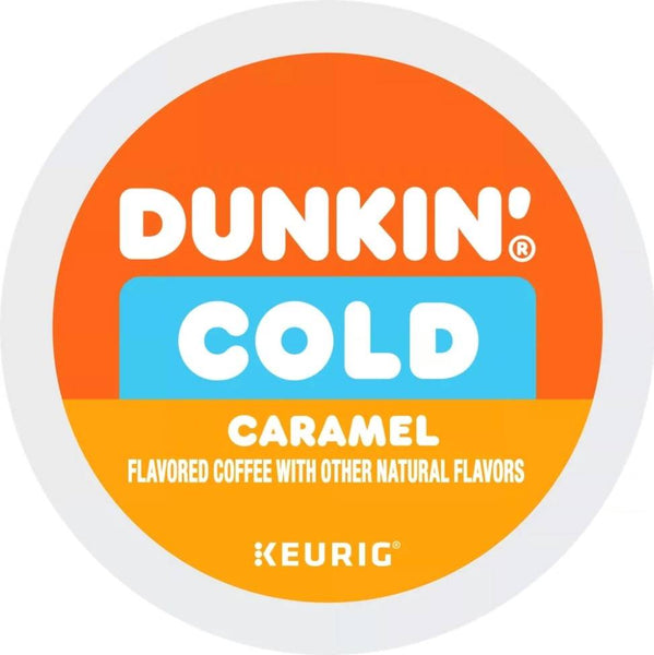 Load image into Gallery viewer, Dunkin&#39; Cold Caramel, Medium Roast, Keurig K-Cup Coffee Pods, Box of 10 K-cups
