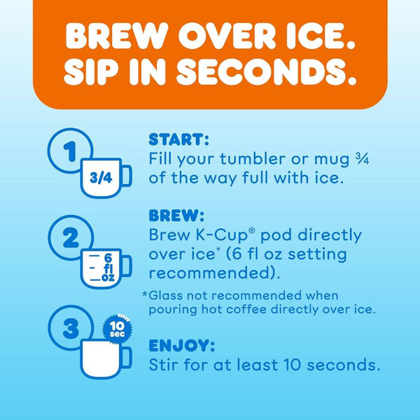 Load image into Gallery viewer, Dunkin&#39; Cold Coffee, Medium Dark Roast, Keurig K-Cup Coffee Pods, Box of 10 K-cups
