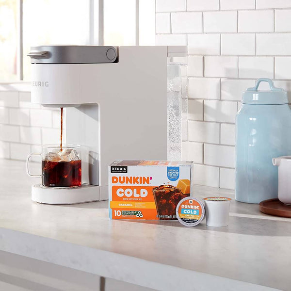 Load image into Gallery viewer, Dunkin&#39; Cold Coffee, Medium Dark Roast, Keurig K-Cup Coffee Pods, Box of 10 K-cups
