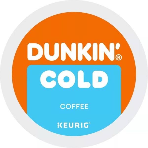 Load image into Gallery viewer, Dunkin&#39; Cold Coffee, Medium Dark Roast, Keurig K-Cup Coffee Pods, Box of 10 K-cups
