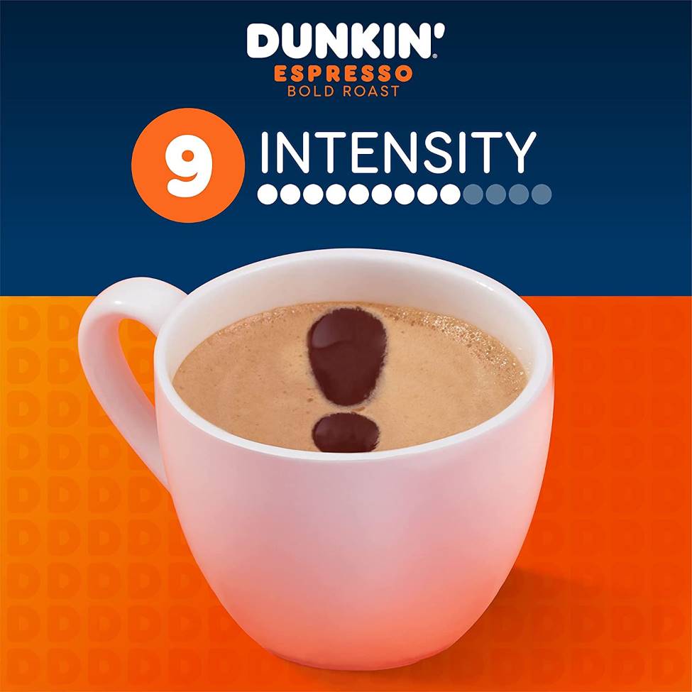 Dunkin Espresso Bold Roast, Box of 10 Nespresso Capsules Coffee Pods PH