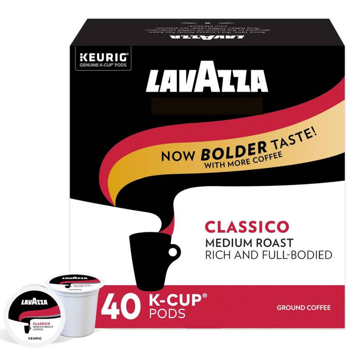 Lavazza Classico, Medium Roast, Keurig K-Cup Coffee Pods, Box of 40 K-cups