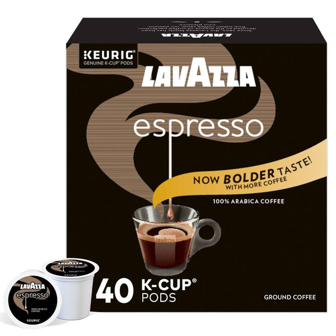 Lavazza Espresso, Medium Roast, Keurig K-Cup Coffee Pods, Box of 40 K-cups