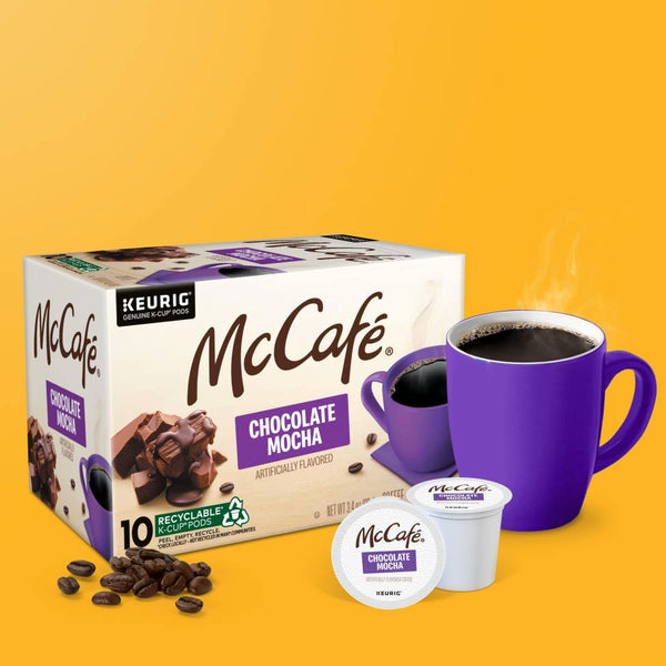 Load image into Gallery viewer, McCafe Chocolate Mocha, Light Roast, Keurig K-Cup Coffee Pods, box of 10 k-cups
