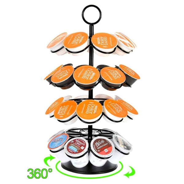 Load image into Gallery viewer, OasisWJ Coffee Pod Carousel Organizer, Holds 36 K-cups
